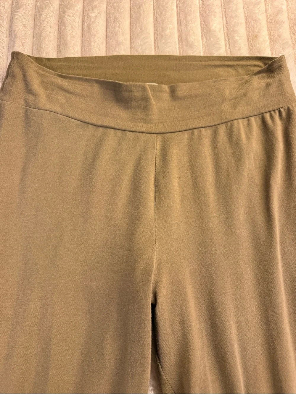 Matilda Jane Treetops Big Ruffles Olive Tan Cropped Pants Medium - Picture 6 of 8